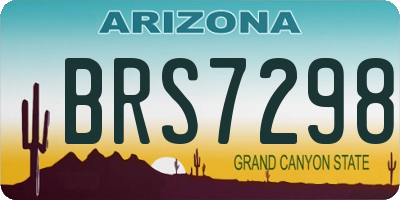 AZ license plate BRS7298