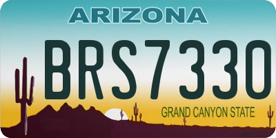 AZ license plate BRS7330