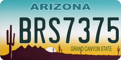AZ license plate BRS7375