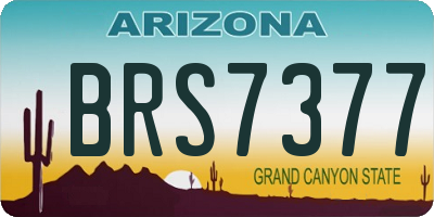 AZ license plate BRS7377