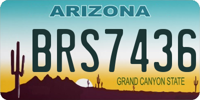 AZ license plate BRS7436