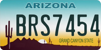 AZ license plate BRS7454