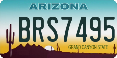 AZ license plate BRS7495