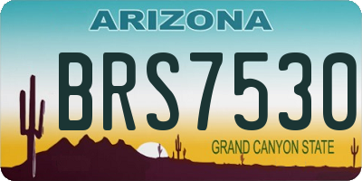 AZ license plate BRS7530