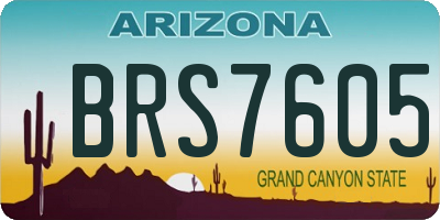 AZ license plate BRS7605