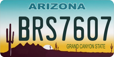 AZ license plate BRS7607