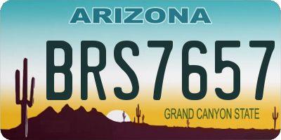 AZ license plate BRS7657