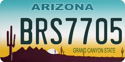AZ license plate BRS7705