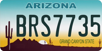 AZ license plate BRS7735