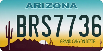 AZ license plate BRS7736