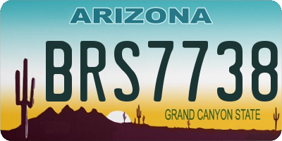 AZ license plate BRS7738