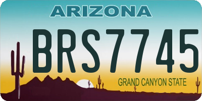 AZ license plate BRS7745