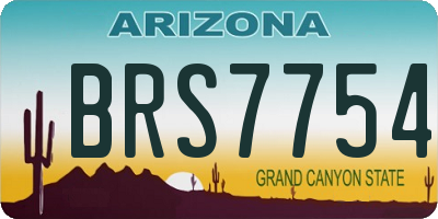 AZ license plate BRS7754