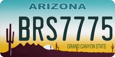 AZ license plate BRS7775