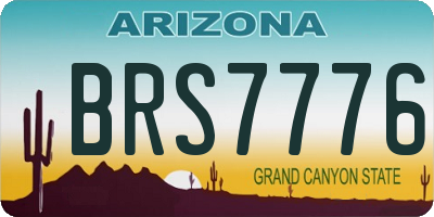 AZ license plate BRS7776