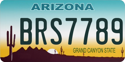 AZ license plate BRS7789