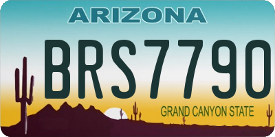 AZ license plate BRS7790