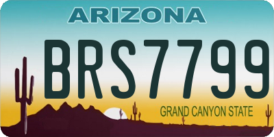 AZ license plate BRS7799