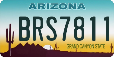 AZ license plate BRS7811