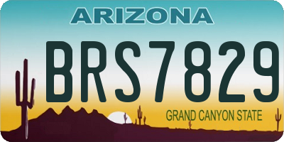 AZ license plate BRS7829