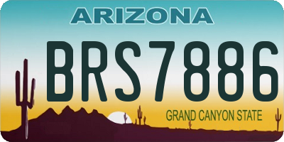 AZ license plate BRS7886