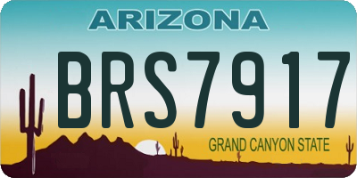 AZ license plate BRS7917