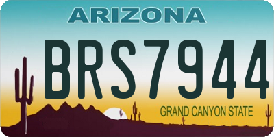 AZ license plate BRS7944