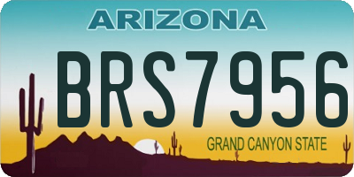 AZ license plate BRS7956