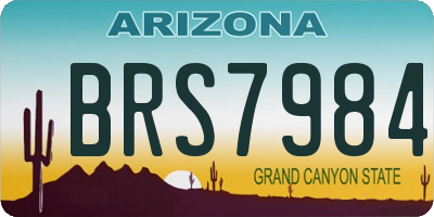 AZ license plate BRS7984