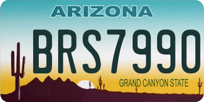 AZ license plate BRS7990