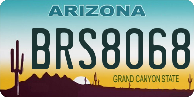 AZ license plate BRS8068