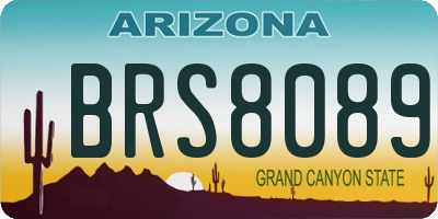 AZ license plate BRS8089