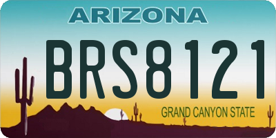AZ license plate BRS8121