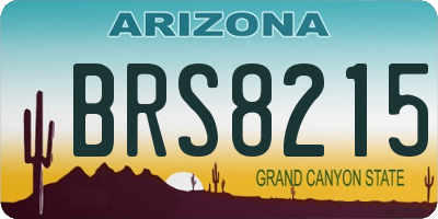 AZ license plate BRS8215