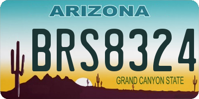AZ license plate BRS8324