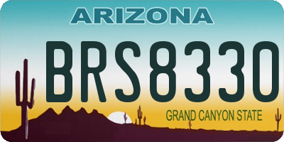 AZ license plate BRS8330