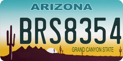 AZ license plate BRS8354