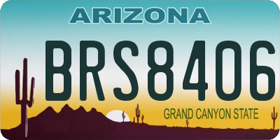AZ license plate BRS8406