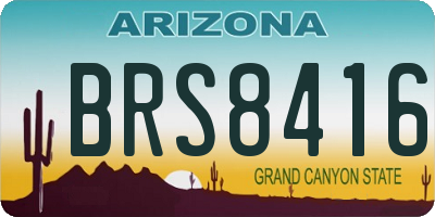 AZ license plate BRS8416