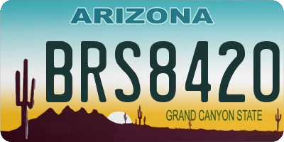AZ license plate BRS8420