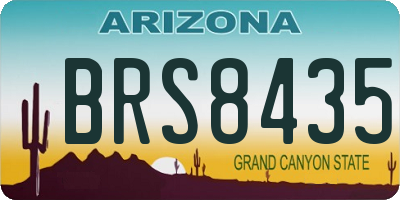 AZ license plate BRS8435