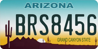 AZ license plate BRS8456