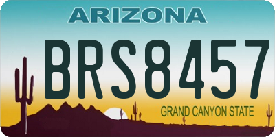 AZ license plate BRS8457
