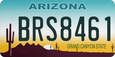 AZ license plate BRS8461