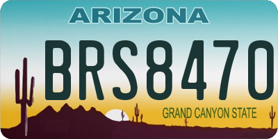 AZ license plate BRS8470