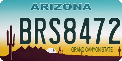 AZ license plate BRS8472