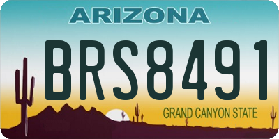 AZ license plate BRS8491