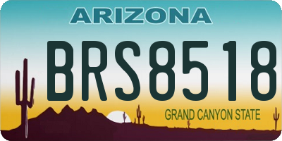 AZ license plate BRS8518