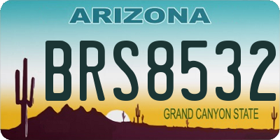 AZ license plate BRS8532