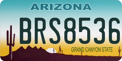 AZ license plate BRS8536